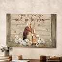 Christian Jesus Give It To God And Go To Sleep Canvas Wall Art Christian Jesus Give It To God And Go To Sleep Canvas Wall Art