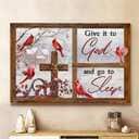 Cardinal Winter Give It To God And Go To Sleep Jesus Canvas Wall Art Cardinal Winter Give It To God And Go To Sleep Jesus Canvas Wall Art