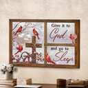 Cardinal Winter Give It To God And Go To Sleep Jesus Canvas Wall Art Cardinal Winter Give It To God And Go To Sleep Jesus Canvas Wall Art