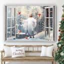 Cardinal Walking With Jesus Into The Winter Forest Canvas Wall Art Cardinal Walking With Jesus Into The Winter Forest Canvas Wall Art