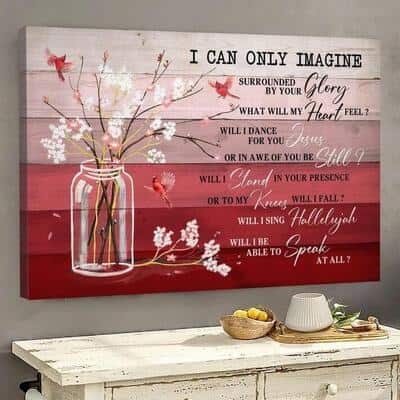 Cardinal Flower I Can Only Imagine Jesus Canvas Wall Art