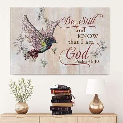 Psalm 46:10 Be Still And Know That I Am God Jesus Canvas Wall Art