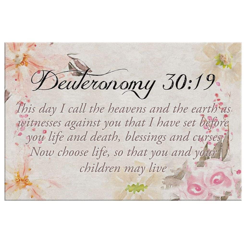 This Day I Call The Heavens And The Earth Deuteronomy 30:19 Canvas Wall Art This Day I Call The Heavens And The Earth Deuteronomy 30:19 Canvas Wall Art