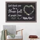 Christian Canvas Wall Art Thank You For A House Full Of People I Love