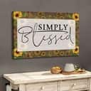 Christian Simply Blessed Canvas Wall Art Sunflower Christian Simply Blessed Canvas Wall Art Sunflower
