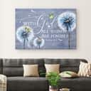 Christian Canvas Wall Art Matthew 19:26 With God All Things Are Possible