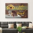 Christian Canvas Wall Art Wake And Pray For A Blessed Day
