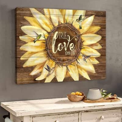 Christian Canvas Wall Art True Love John 3:16
