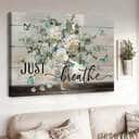 Christian Just Breathe Canvas Wall Art Butterfly