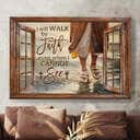 Christian Jesus Canvas Wall Art I Will Walk By My Faith