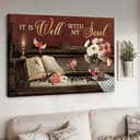 Christian Canvas Wall Art Cross It Is Well With My Soul