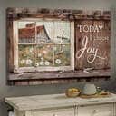 Christian James 1:2 Today I Choose Joy Canvas Wall Art Daisy Garden