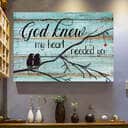 Jesus Christian Canvas Wall Art God Knew My Heart Needed You