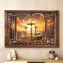 Christian Canvas Wall Art Window Sunset Path To Heaven Jesus