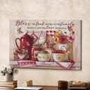Jesus Christian Canvas Wall Art Bless The Food Before Us