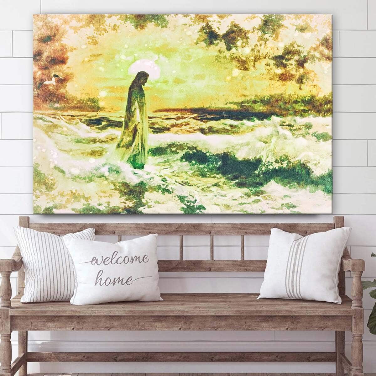 Jesus Walks On Water Christian Canvas Wall Art Jesus Walks On Water Christian Canvas Wall Art