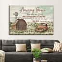Christian Canvas Wall Art Farmhouse Amazing Grace How Sweet The Sound