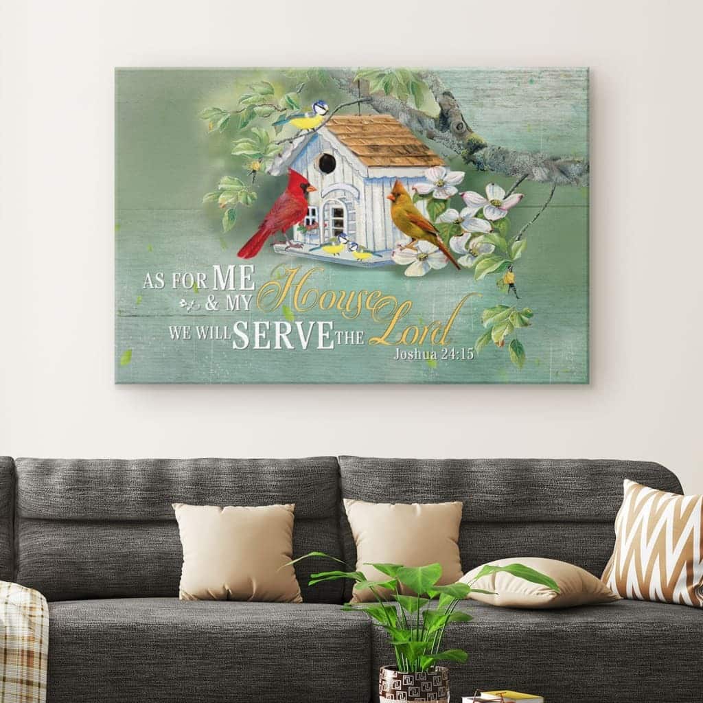Christian Canvas Wall Art Joshua 24:15 We Will Serve The Lord Christian Canvas Wall Art Joshua 24:15 We Will Serve The Lord