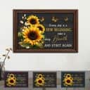 Christian Canvas Wall Art Butterfly Sunflower Every Day Is A New Beginning