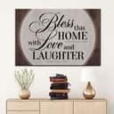 Christian Canvas Wall Art Bless This Home With Love And Laughter Christian Canvas Wall Art Bless This Home With Love And Laughter