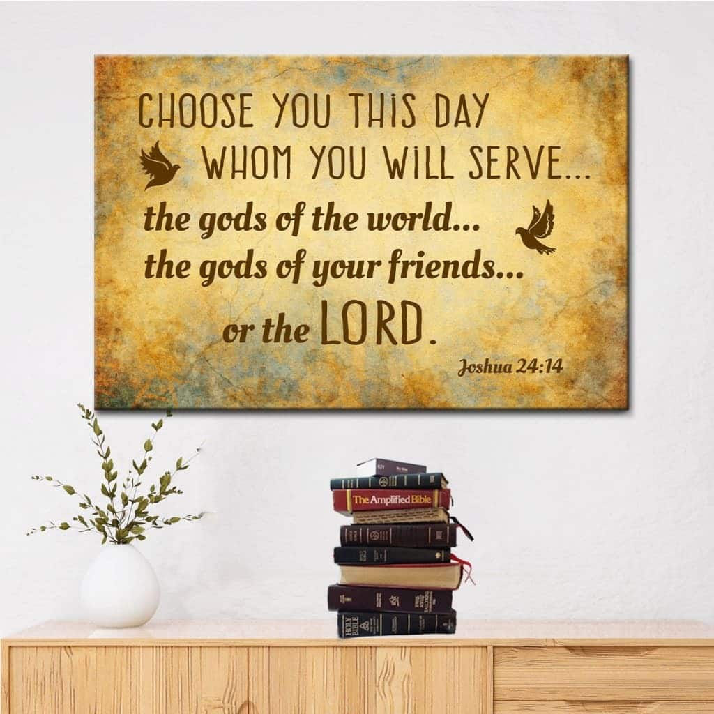 Christian Canvas Wall Art Choose You This Day Joshua 24:14