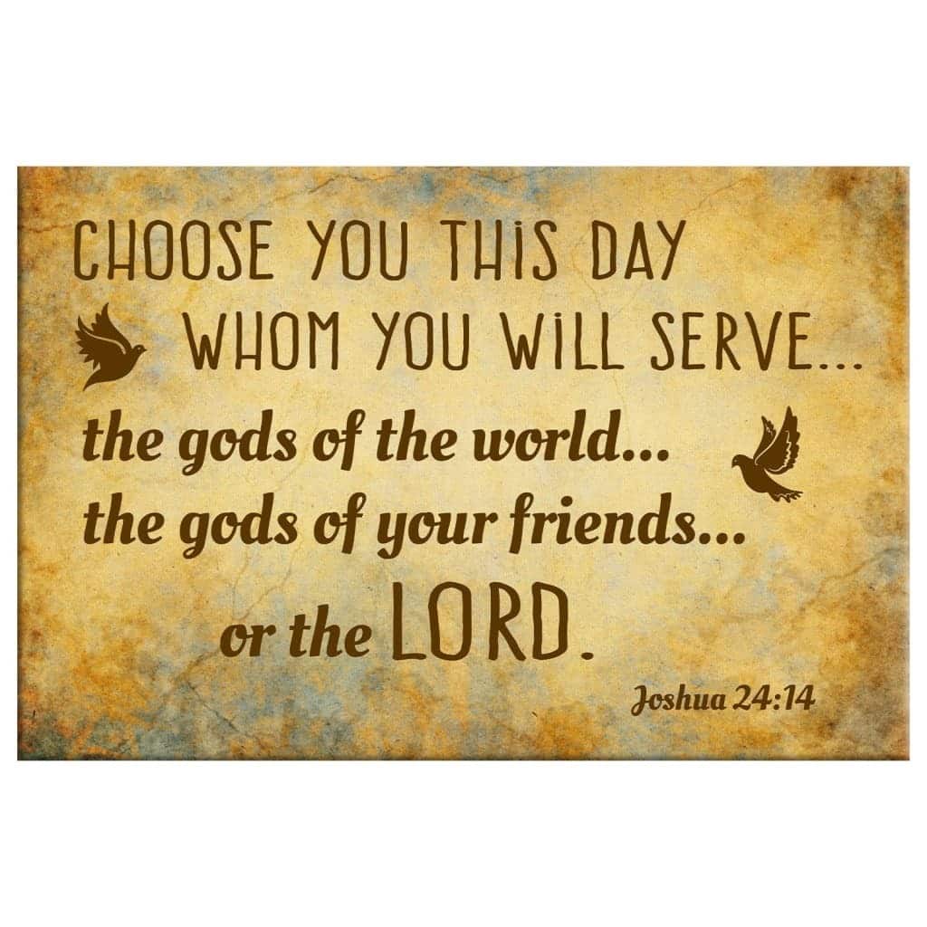 Christian Canvas Wall Art Choose You This Day Joshua 24:14 Christian Canvas Wall Art Choose You This Day Joshua 24:14