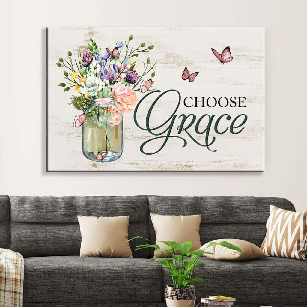 Christian Canvas Wall Art Choose Grace Christian Canvas Wall Art Choose Grace