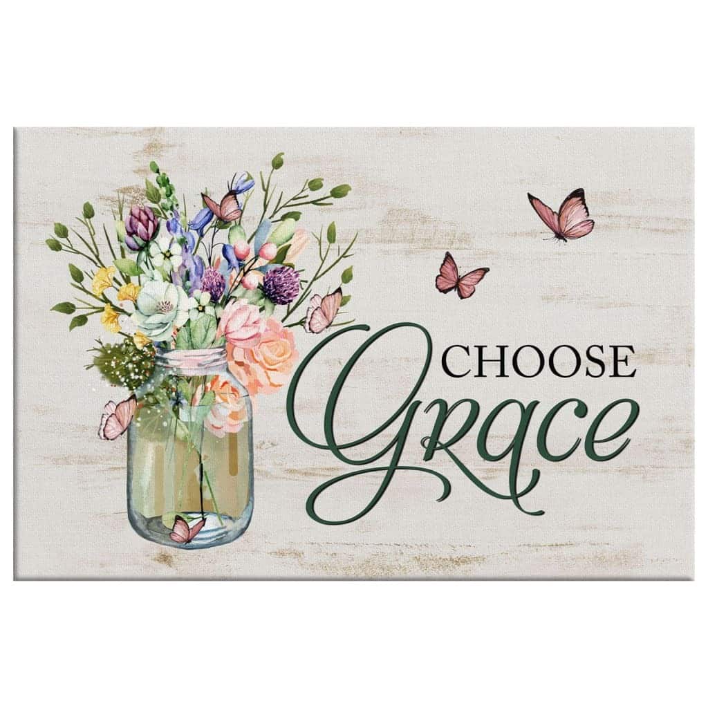 Christian Canvas Wall Art Choose Grace Christian Canvas Wall Art Choose Grace