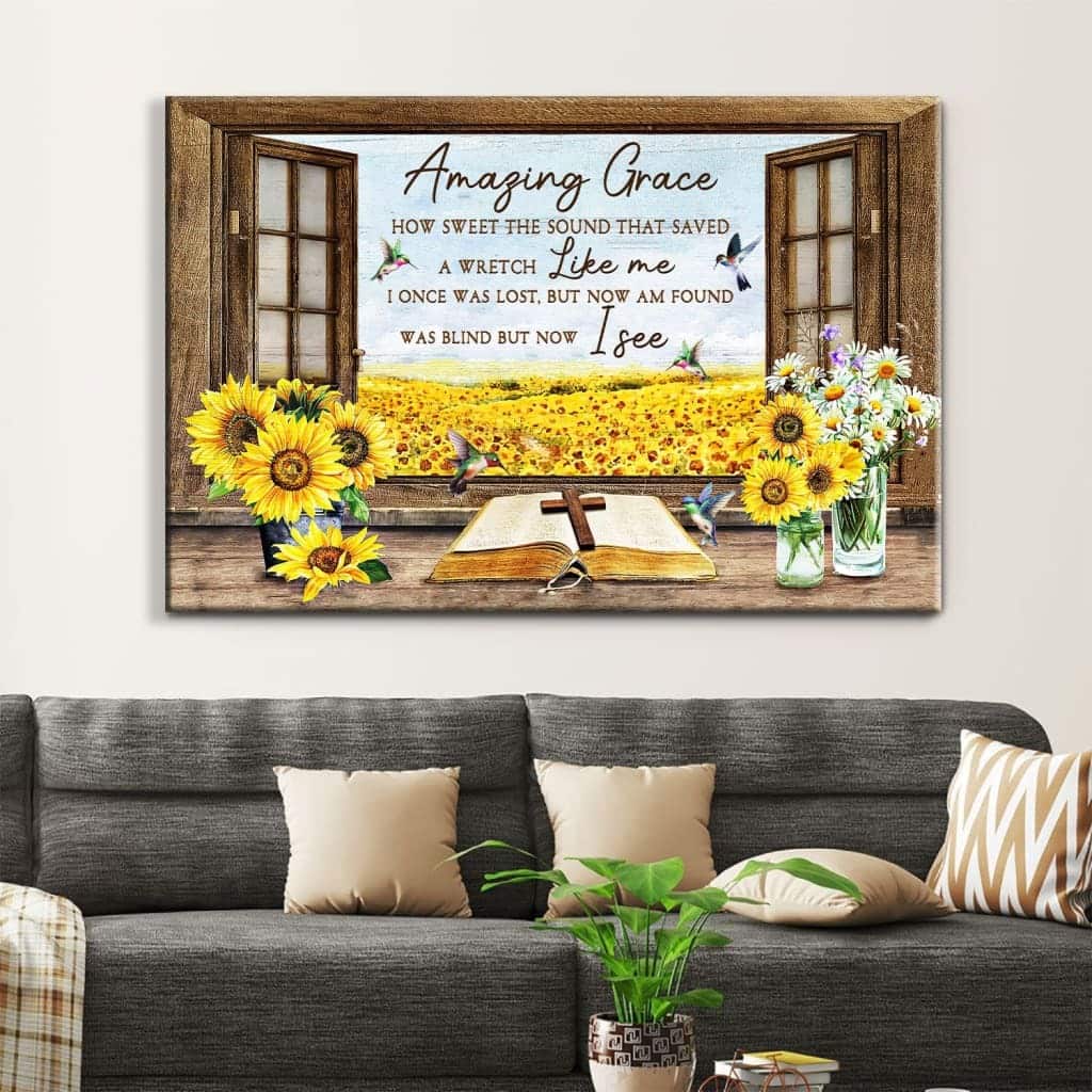 Christian Canvas Wall Art Amazing Grace How Sweet The Sound That Saved Christian Canvas Wall Art Amazing Grace How Sweet The Sound That Saved