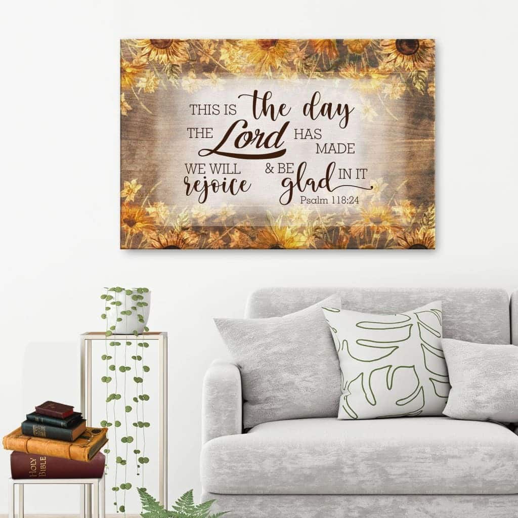 Christian Canvas Wall Art Bible Verse This Is The Day The Lord Has Made Psalm 118:24 Christian Canvas Wall Art Bible Verse This Is The Day The Lord Has Made Psalm 118:24