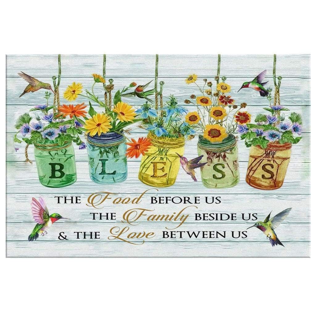 Bless The Food Before Us The Family Beside Us Christian Canvas Wall Art Bless The Food Before Us The Family Beside Us Christian Canvas Wall Art