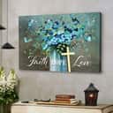 Christian Canvas Wall Art Faith Hope Love Butterfly