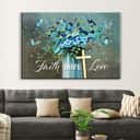 Christian Canvas Wall Art Faith Hope Love Butterfly Christian Canvas Wall Art Faith Hope Love Butterfly