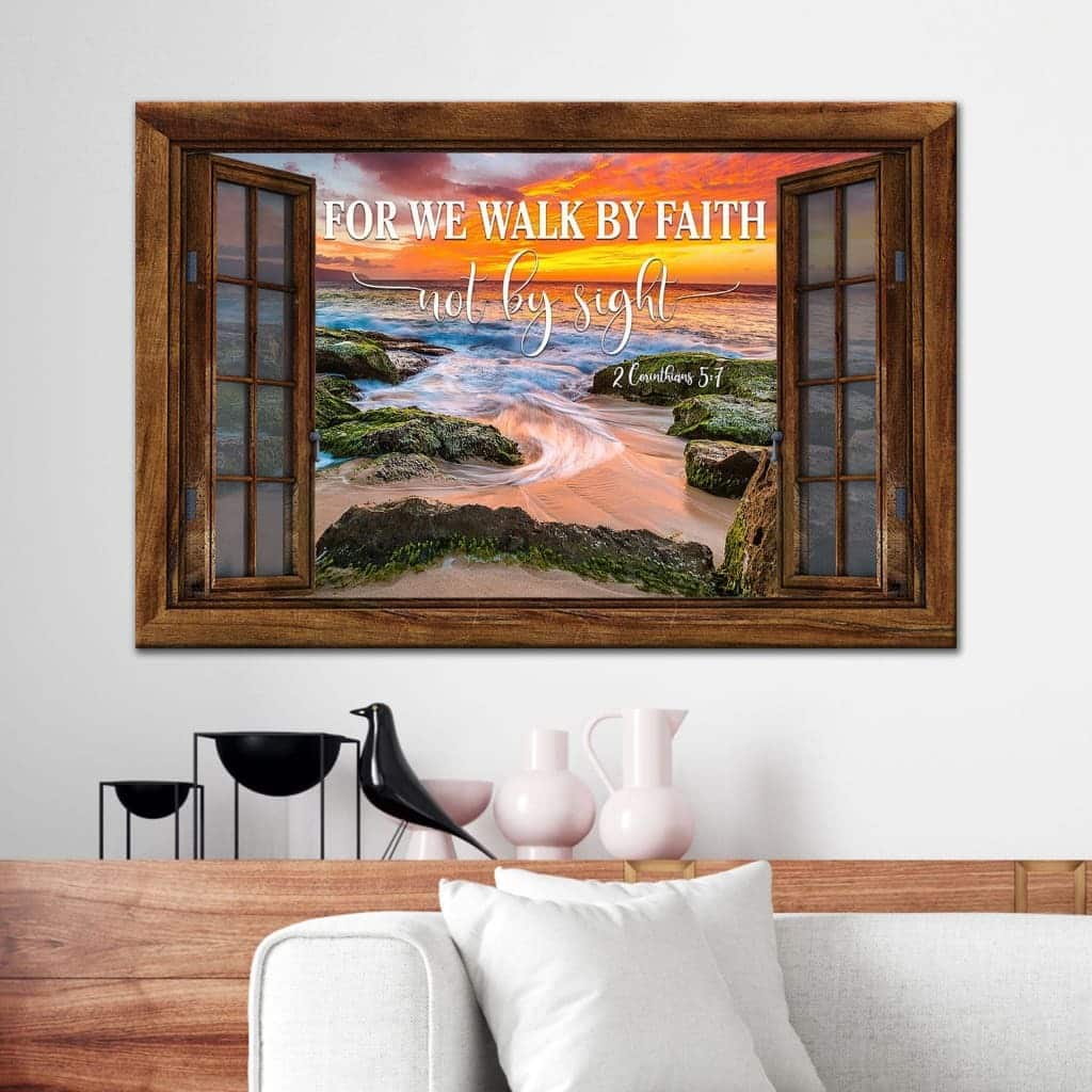 Christian Canvas Wall Art For We Walk By Faith Not By Sight Christian Canvas Wall Art For We Walk By Faith Not By Sight
