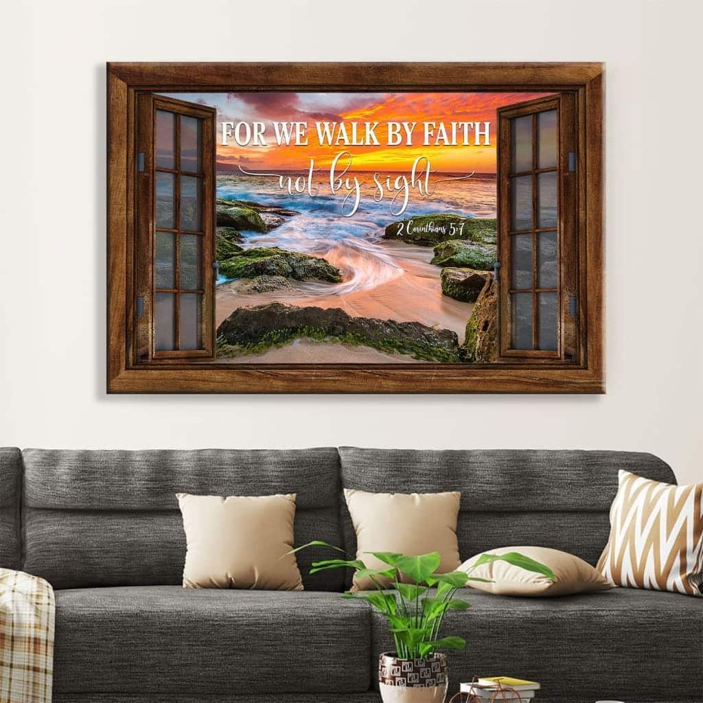 Christian Canvas Wall Art For We Walk By Faith Not By Sight Christian Canvas Wall Art For We Walk By Faith Not By Sight