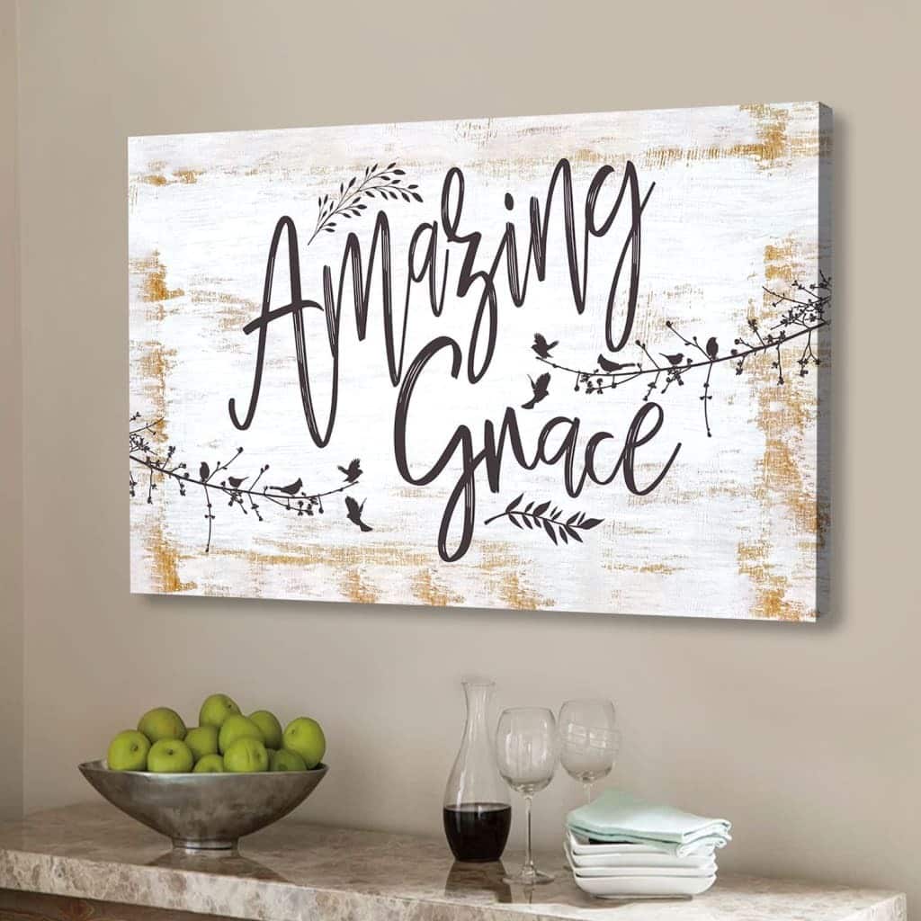Amazing Grace Religious Christian Canvas Wall Art Amazing Grace Religious Christian Canvas Wall Art