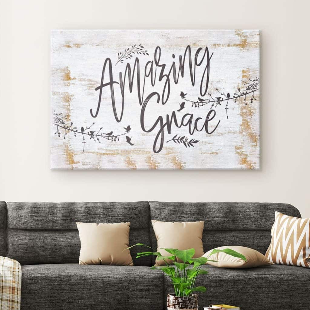 Amazing Grace Religious Christian Canvas Wall Art Amazing Grace Religious Christian Canvas Wall Art
