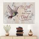 Christian Psalm 46:10 Be Still and Know That I Am God Canvas Wall Art Sparrow