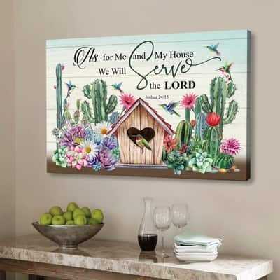Christian Canvas Wall Art As For Me And My House