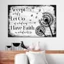 Christian Canvas Wall Art Accept Let Go Have Faith
