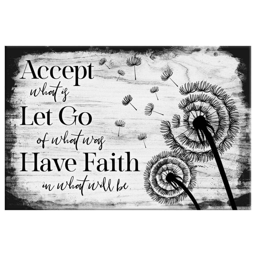 Christian Canvas Wall Art Accept Let Go Have Faith Christian Canvas Wall Art Accept Let Go Have Faith