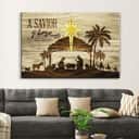 Christian Canvas Wall Art A Savior Is Born
