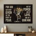 Christian Canvas Wall Art 2 Timothy 1:7 For God Hath Not Given Us The Spirit Of Fear Christian Canvas Wall Art 2 Timothy 1:7 For God Hath Not Given Us The Spirit Of Fear