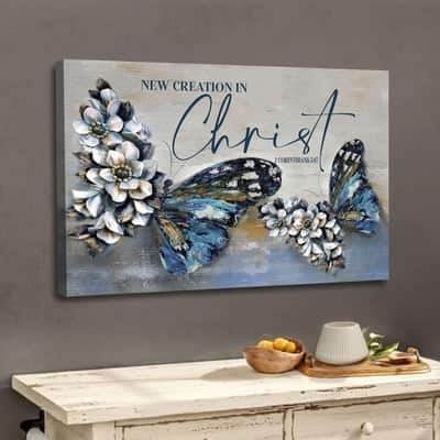 Christian Canvas Wall Art 2 Cor 5:17 New Creation In Christ
