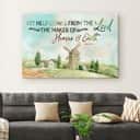Christian Canvas Wall Art My Help Comes From The Lord Psalm 12:12