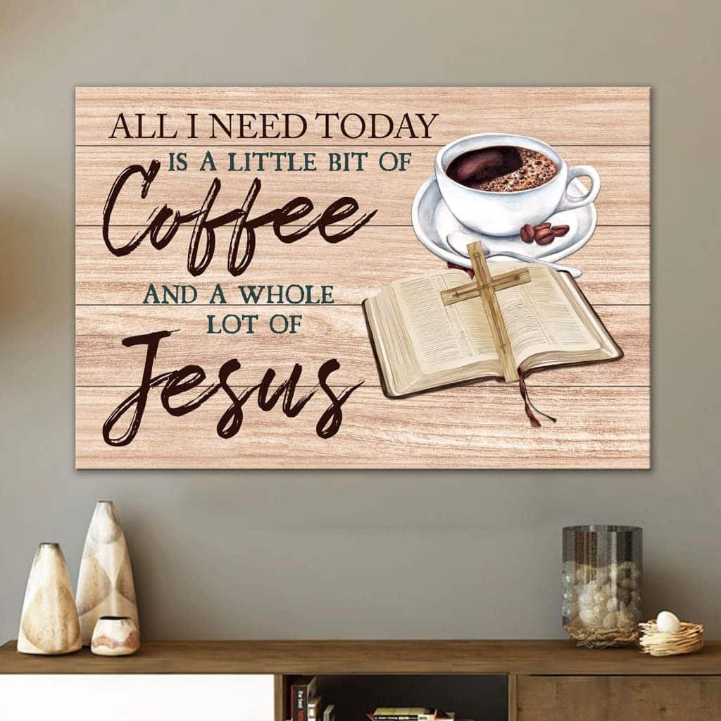 Christian Canvas Wall Art Jesus And Coffee