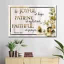Christian Canvas Wall Art Joyful Patient Faithful Romans 12:12