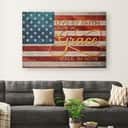 Christian Canvas Wall Art Live By Faith Grow In Grace Walk In Love US Flag