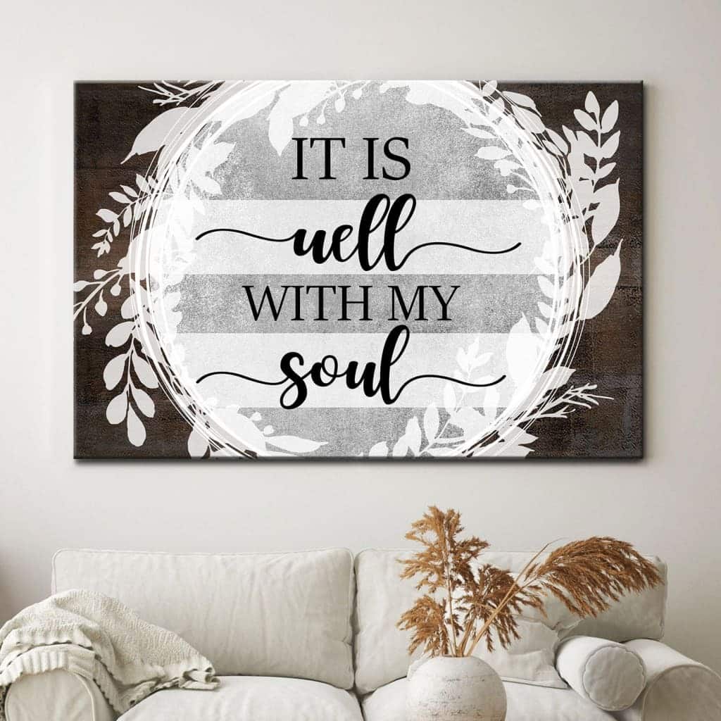 It Is Well With My Soul Hymn Christian Canvas Wall Art