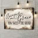 Vintage Amazing Grace How Sweet The Sound Christian Canvas Wall Art Vintage Amazing Grace How Sweet The Sound Christian Canvas Wall Art